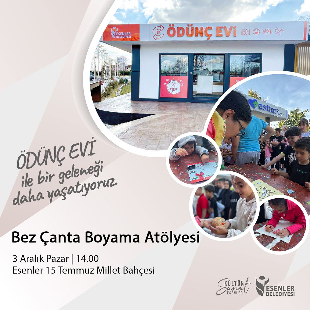Esenler Belediyesi - Bez Çanta Boyama Çocuk Atölyesi